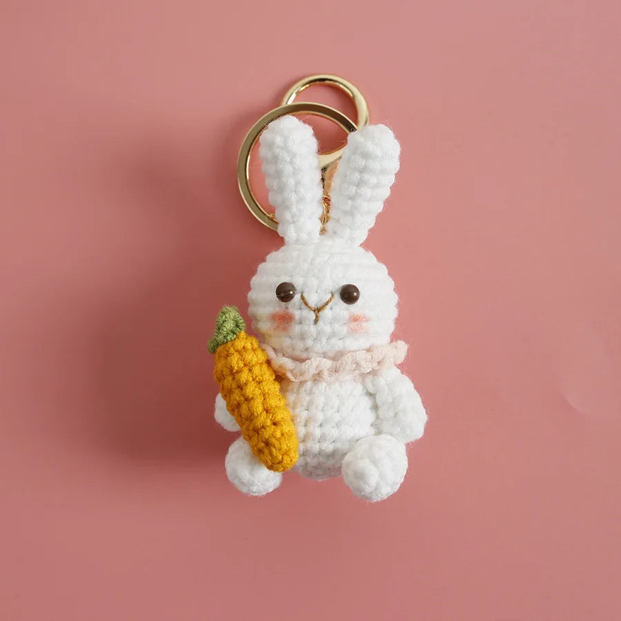 Bunny & Carrot Crochet Keychain – Kikuya Stationery